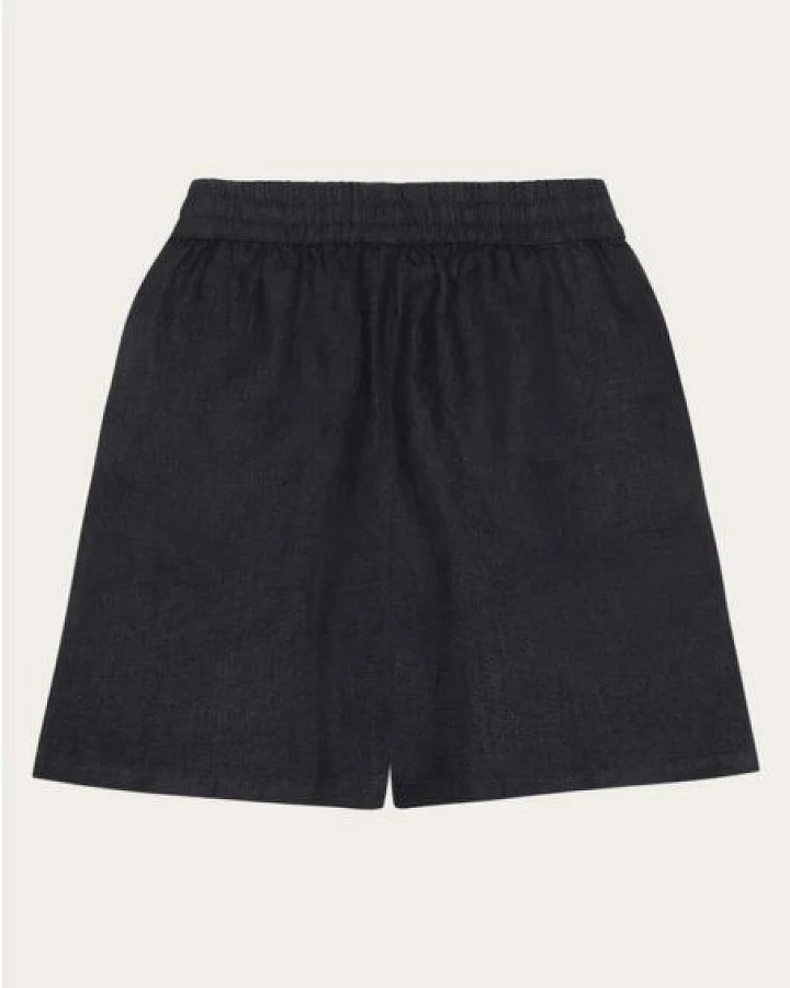 KnowledgeCotton Apparel Posey Wide Mid-Rise Linen Shorts