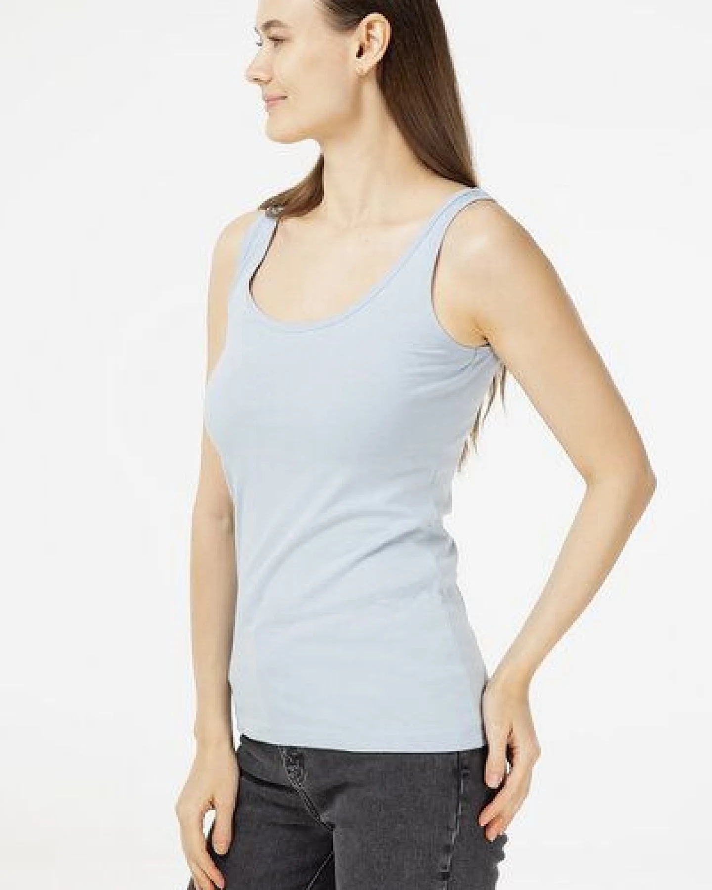 Evermind Damen Tanktop aus Bio-Baumwolle – Ansicht 2