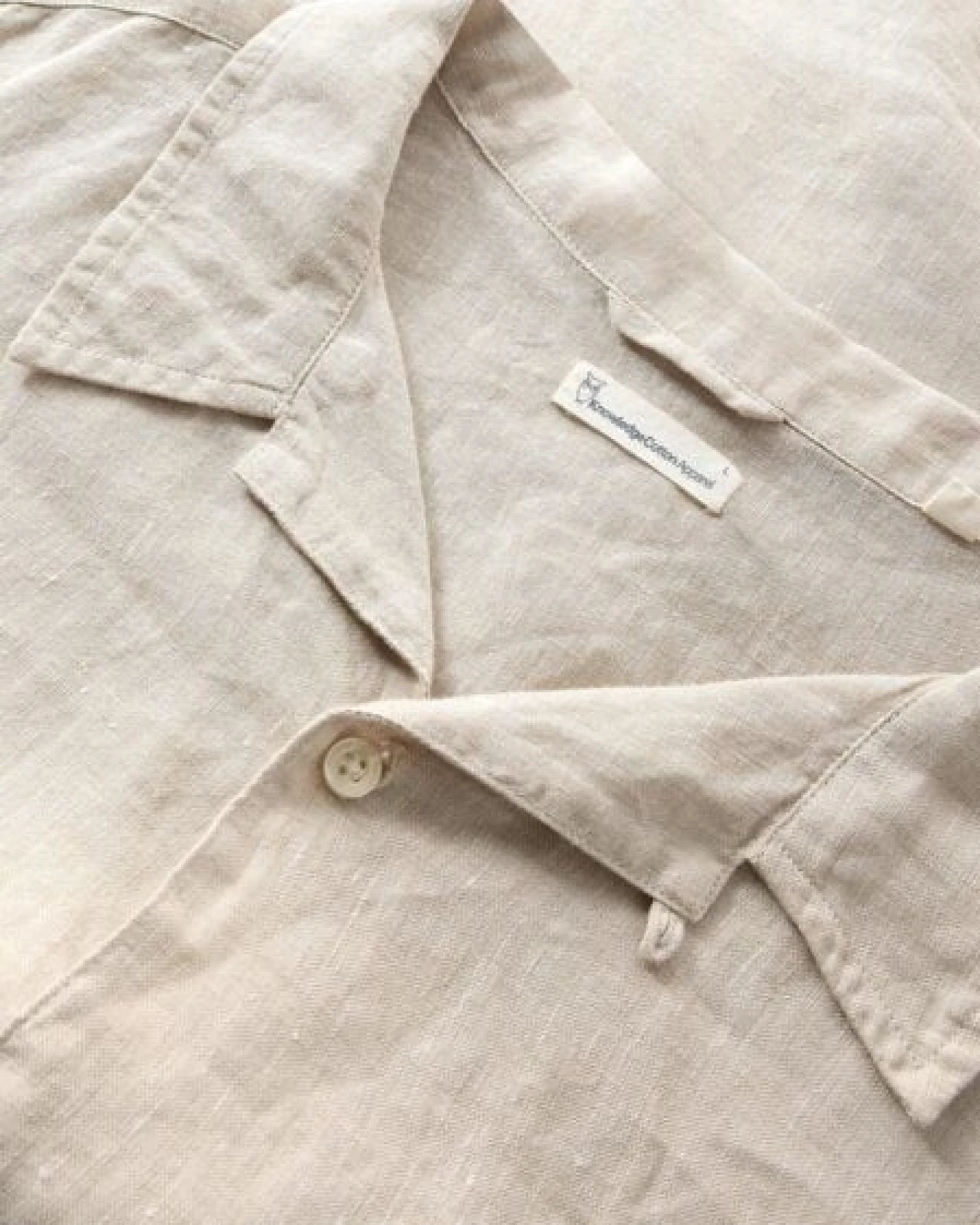 KnowledgeCotton Apparel Box Fit Short Sleeved Linen Shirt – Ansicht 4