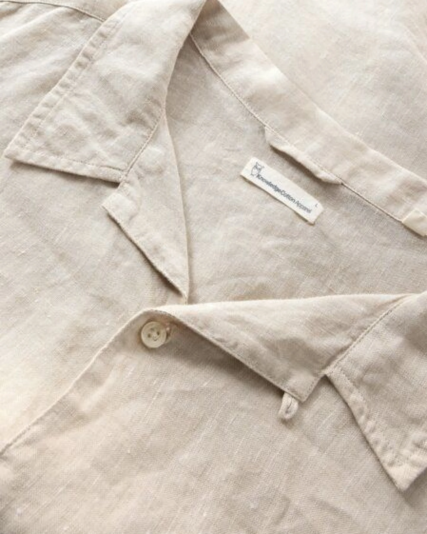 KnowledgeCotton Apparel Box Fit Short Sleeved Linen Shirt – Ansicht 4