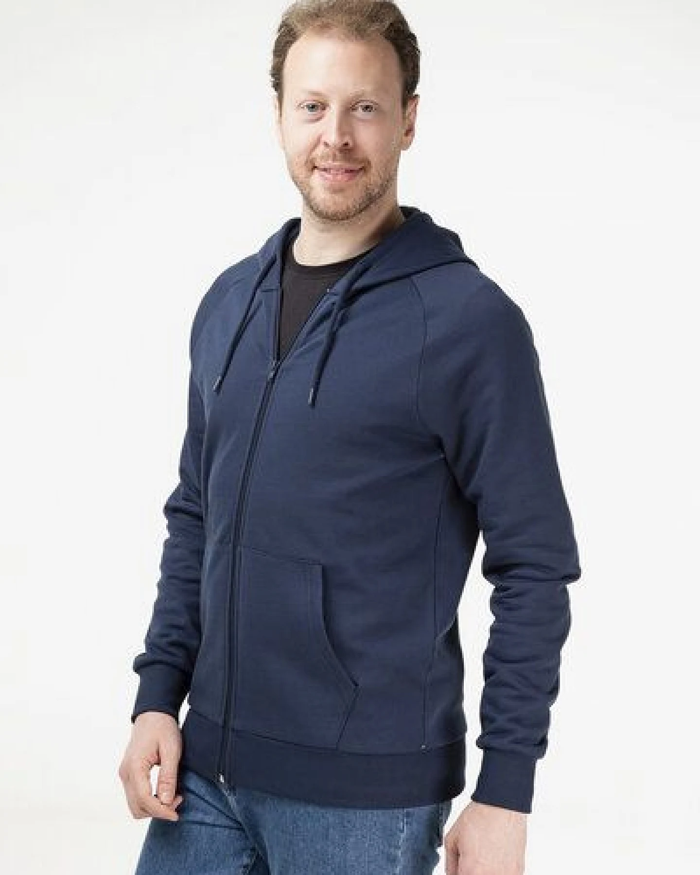 Evermind Unisex Kapuzenjacke aus Bio-Baumwolle – Ansicht 2