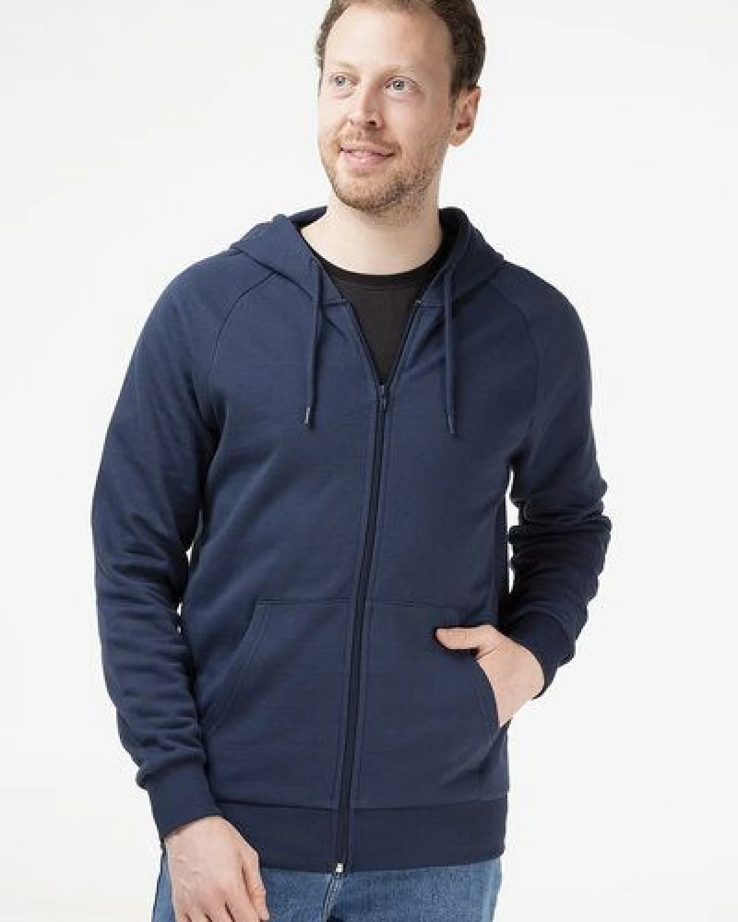 Evermind Unisex Kapuzenjacke aus Bio-Baumwolle – Ansicht 3