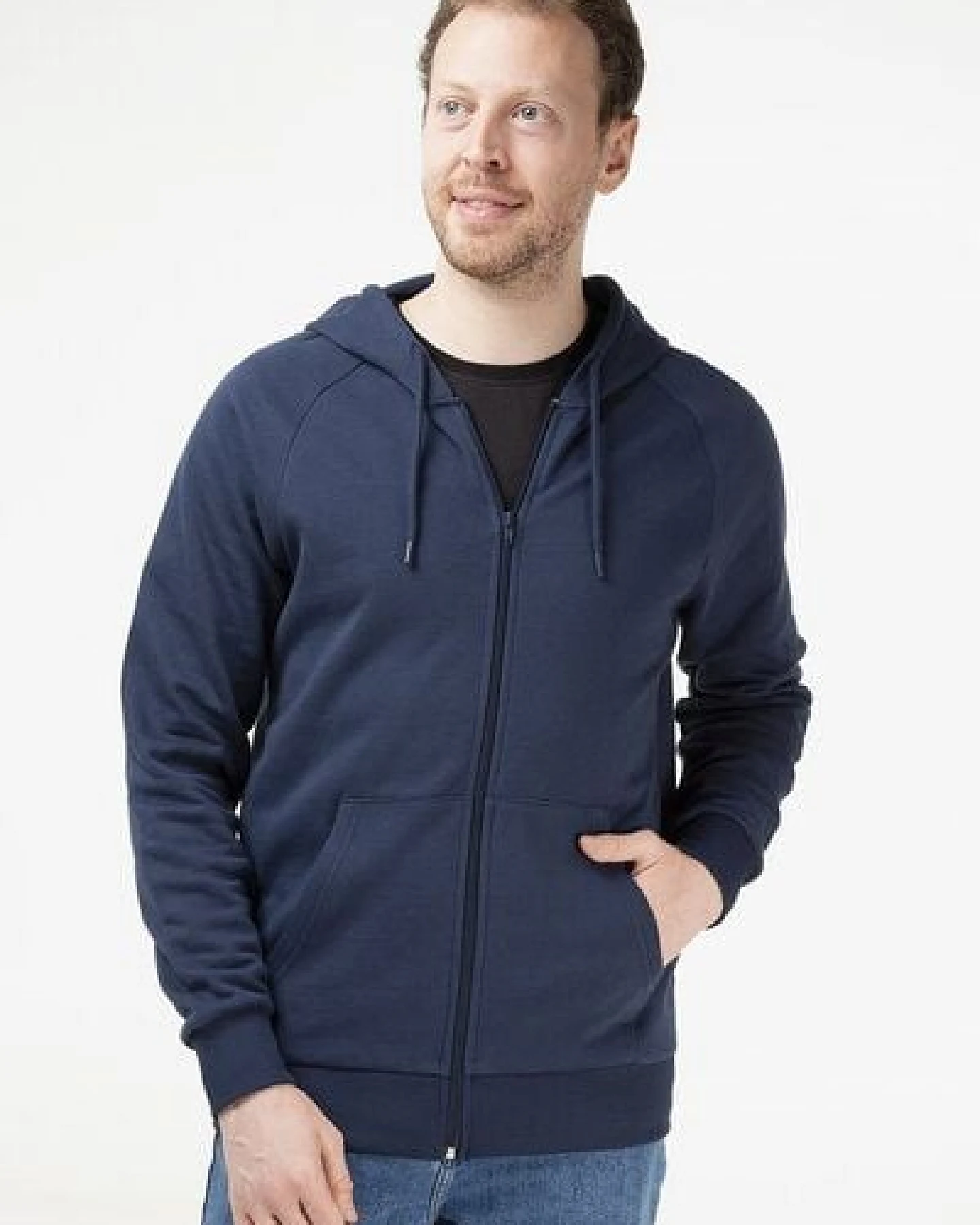 Evermind Unisex Kapuzenjacke aus Bio-Baumwolle – Ansicht 4