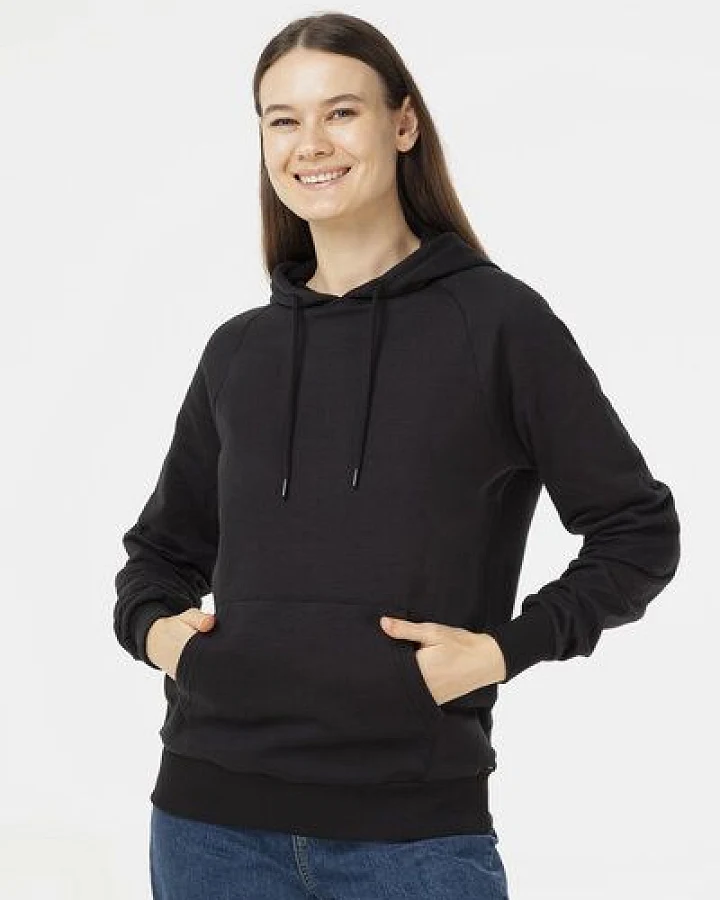 Evermind Unisex Raglan Hoodie aus Bio-Baumwolle
