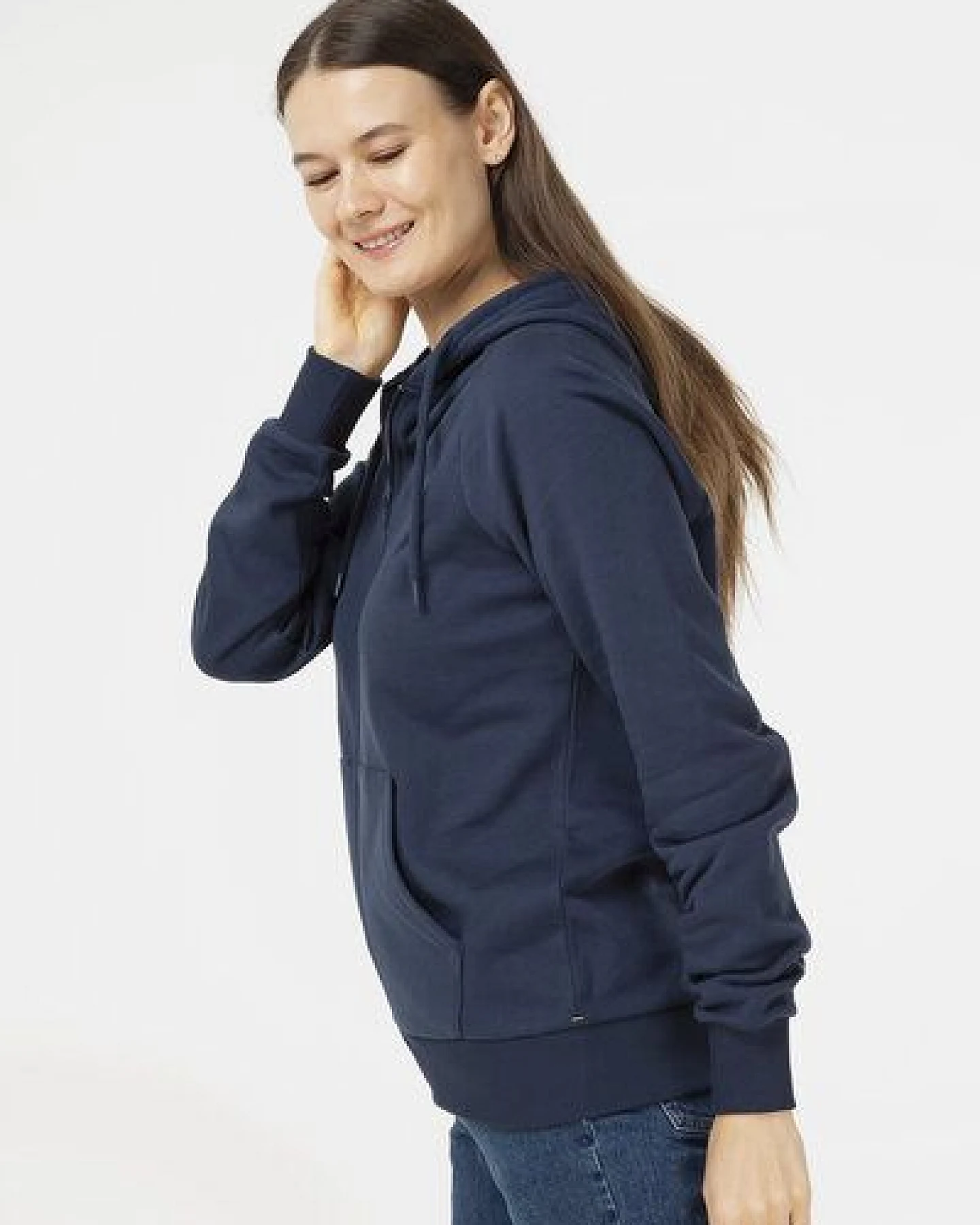 Evermind Unisex Raglan Hoodie aus Bio-Baumwolle – Ansicht 3