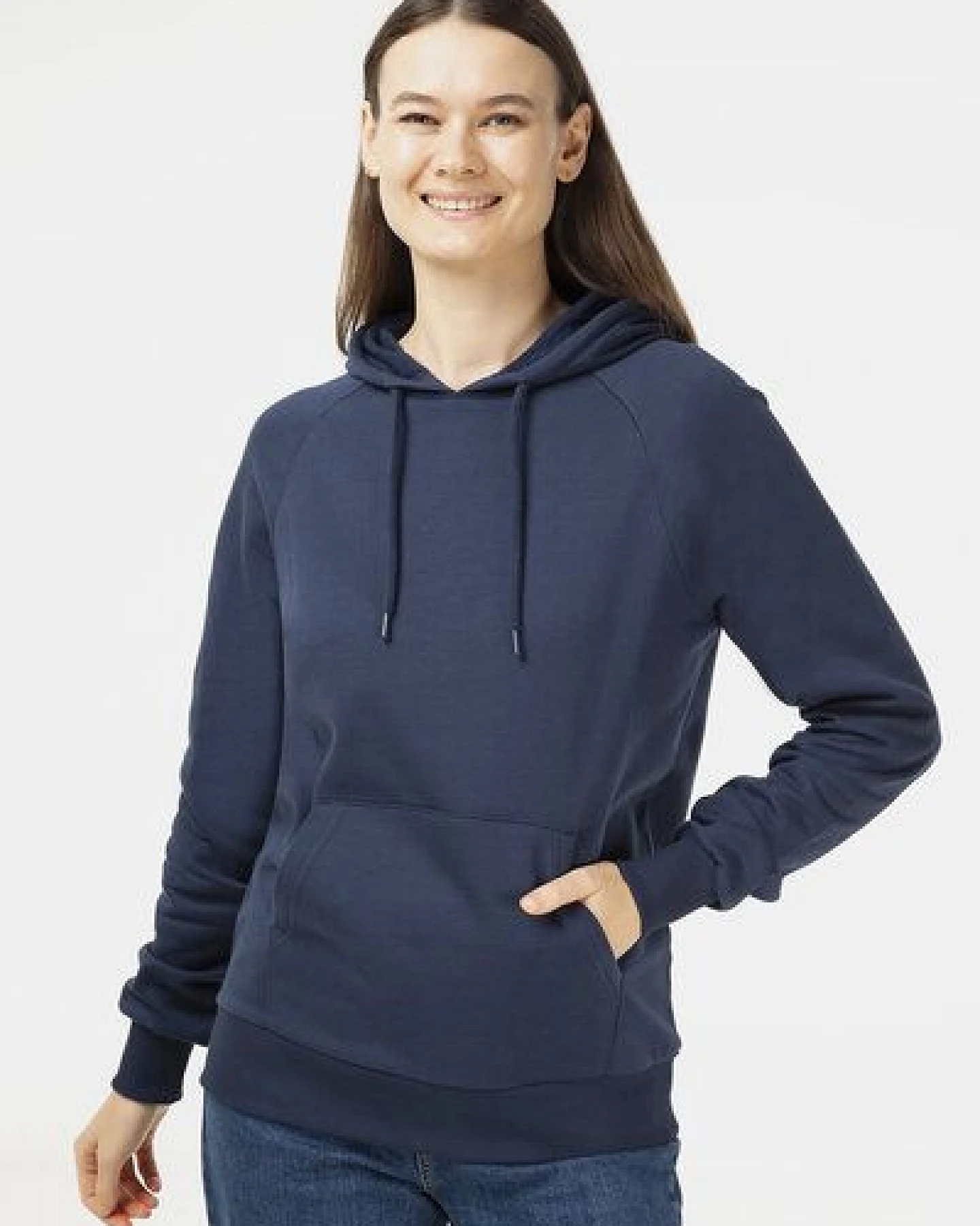 Evermind Unisex Raglan Hoodie aus Bio-Baumwolle – Ansicht 3