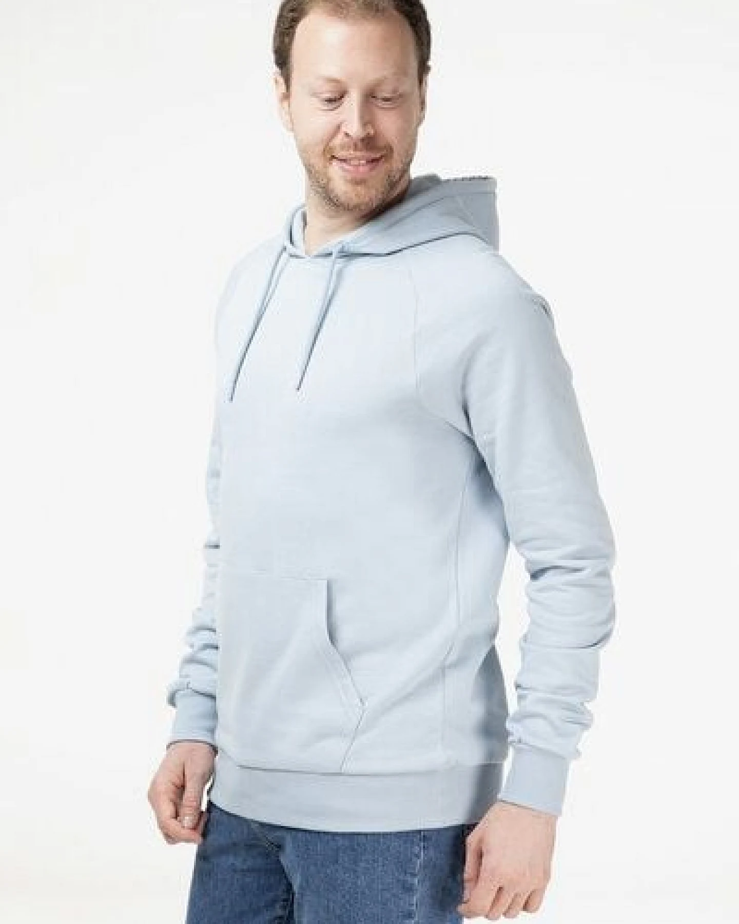 Evermind Unisex Raglan Hoodie aus Bio-Baumwolle – Ansicht 4