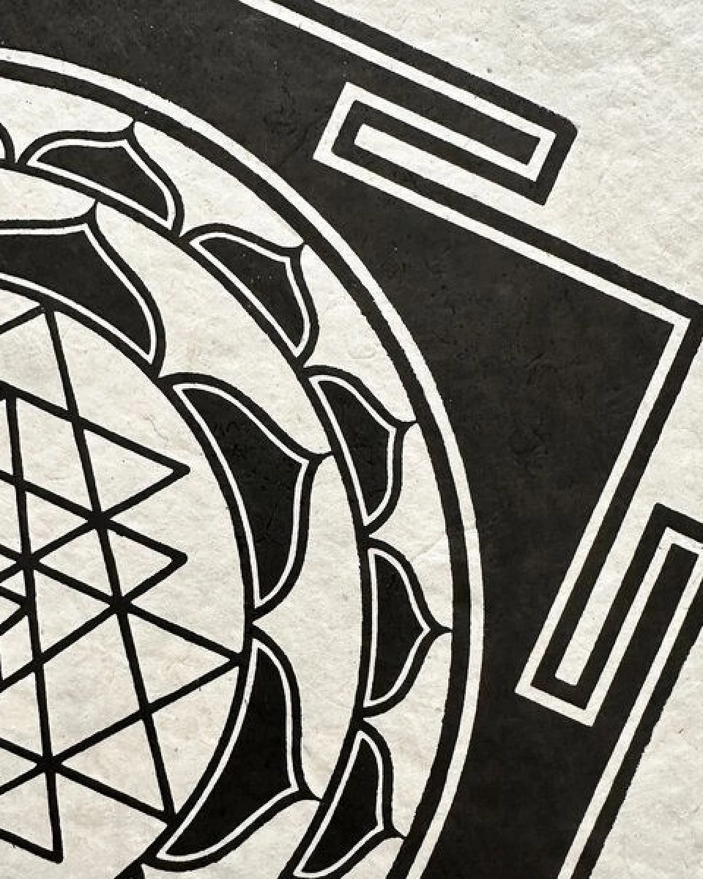 Veskor Cassiopeia SRI YANTRA Meditations Linoldruck – Ansicht 4