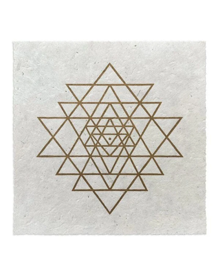 Veskor Cassiopeia SRI YANTRA Symbol Linoldruck