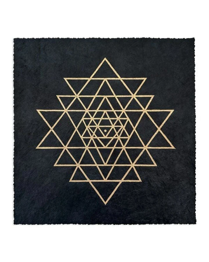 Veskor Cassiopeia SRI YANTRA Symbol Linoldruck