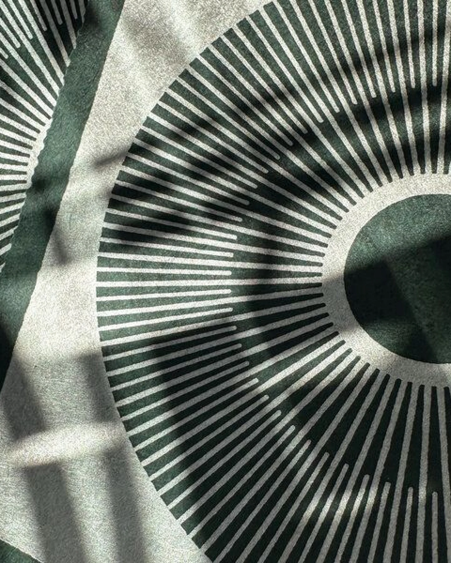 Veskor Cassiopeia CENTRAL SUN SQUARE Sonnen Linoldruck – Ansicht 2