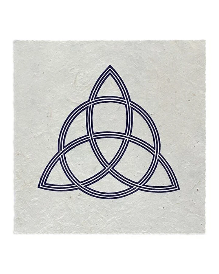 Veskor Cassiopeia TRIQUETRA Heilige Geometrie Linoldruck