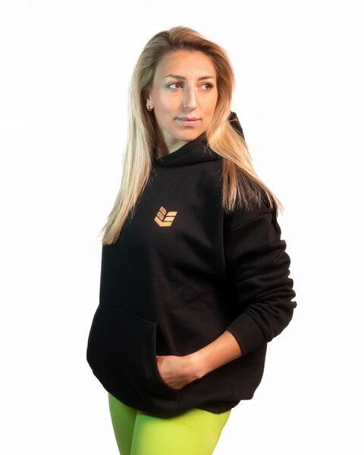 Empire Embodied Sportswear Ultraweich & supersofter oversize Hoodie Kapuzenpullover Kapuzenpulli aus Biobaumwolle, langlebiger Hoody schwarz