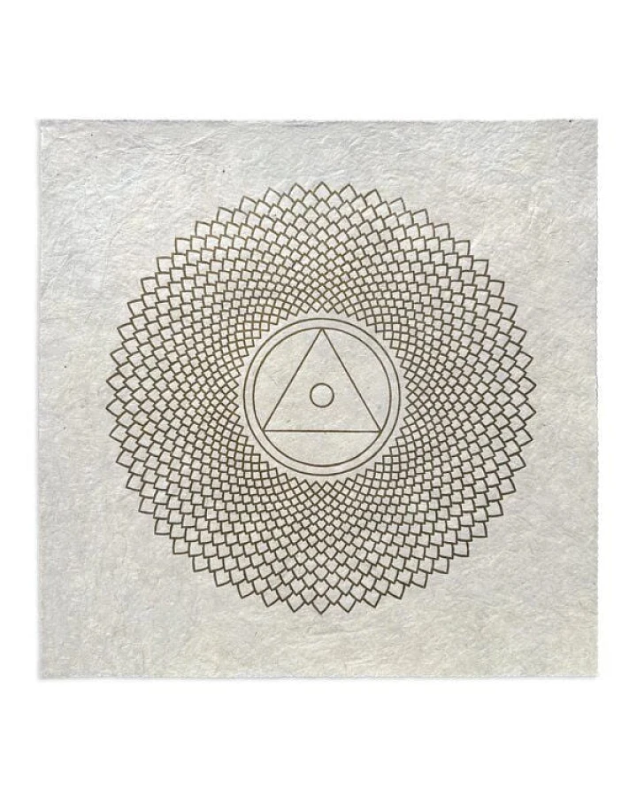 Veskor Cassiopeia SAHASRĀRA Chakra-Meditations-Linoldruck