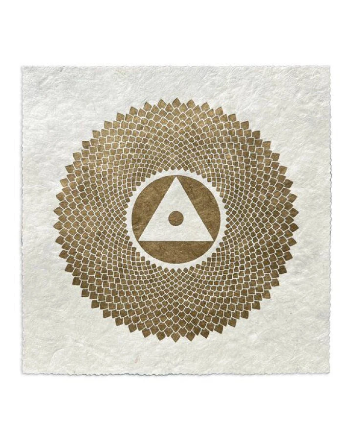 Veskor Cassiopeia SAHASRĀRA Chakra-Meditations-Linoldruck