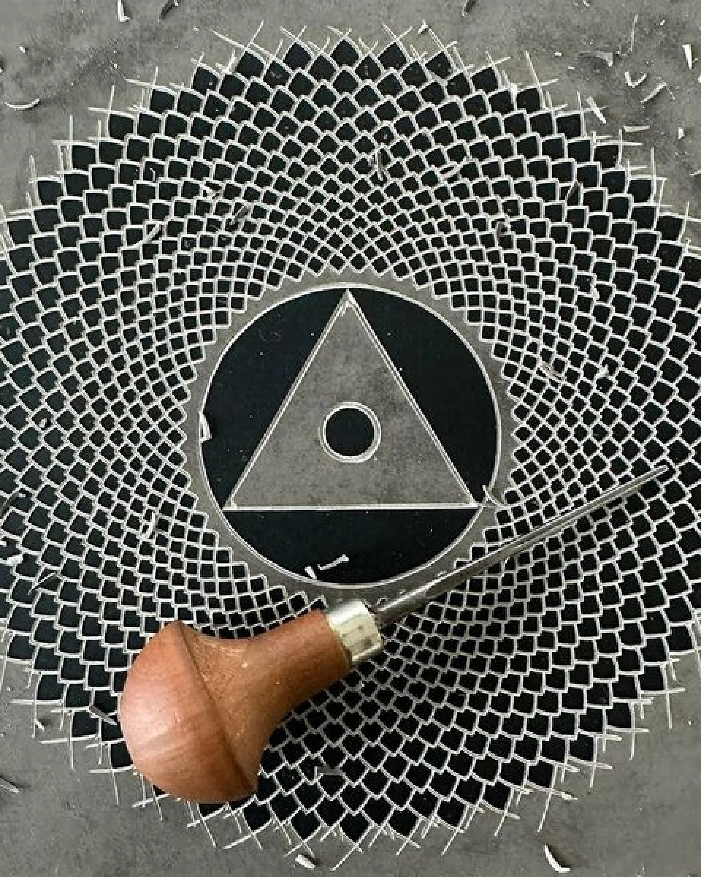 Veskor Cassiopeia SAHASRĀRA Chakra-Meditations-Linoldruck – Ansicht 2