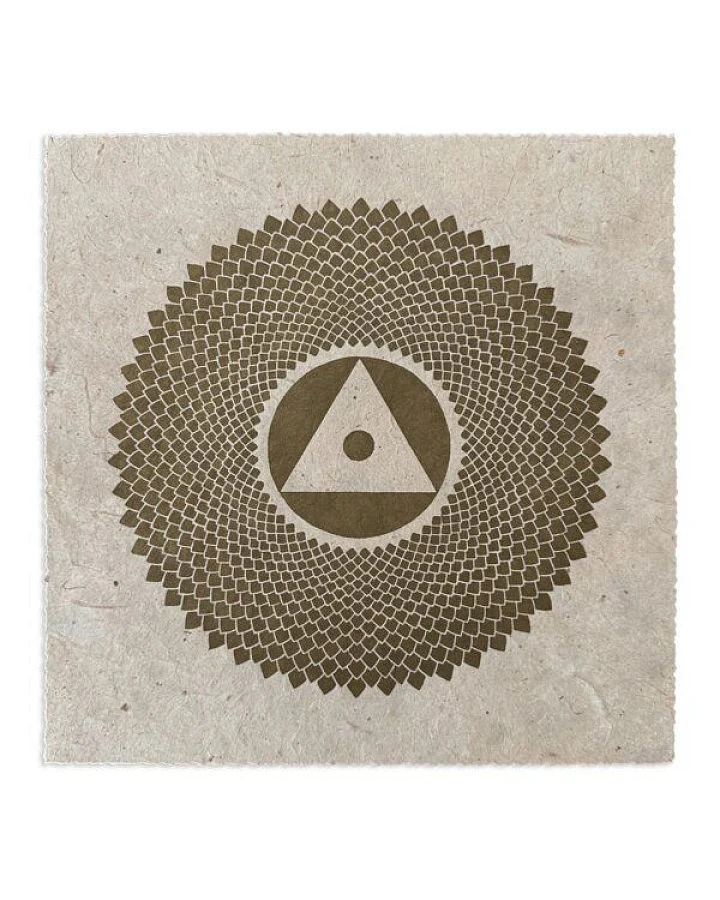 Veskor Cassiopeia SAHASRĀRA Chakra-Meditations-Linoldruck