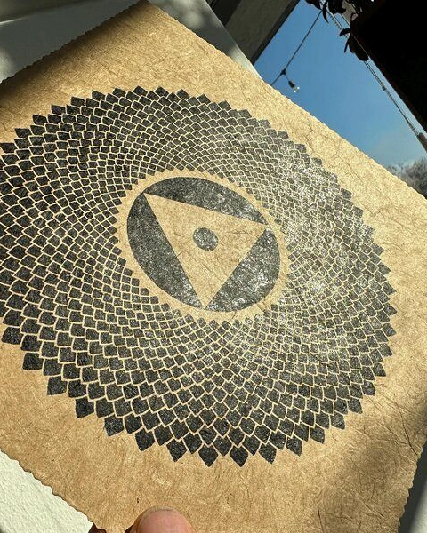 Veskor Cassiopeia SAHASRĀRA Chakra-Meditations-Linoldruck – Ansicht 3