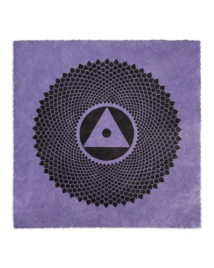 Veskor Cassiopeia SAHASRĀRA Chakra-Meditations-Linoldruck