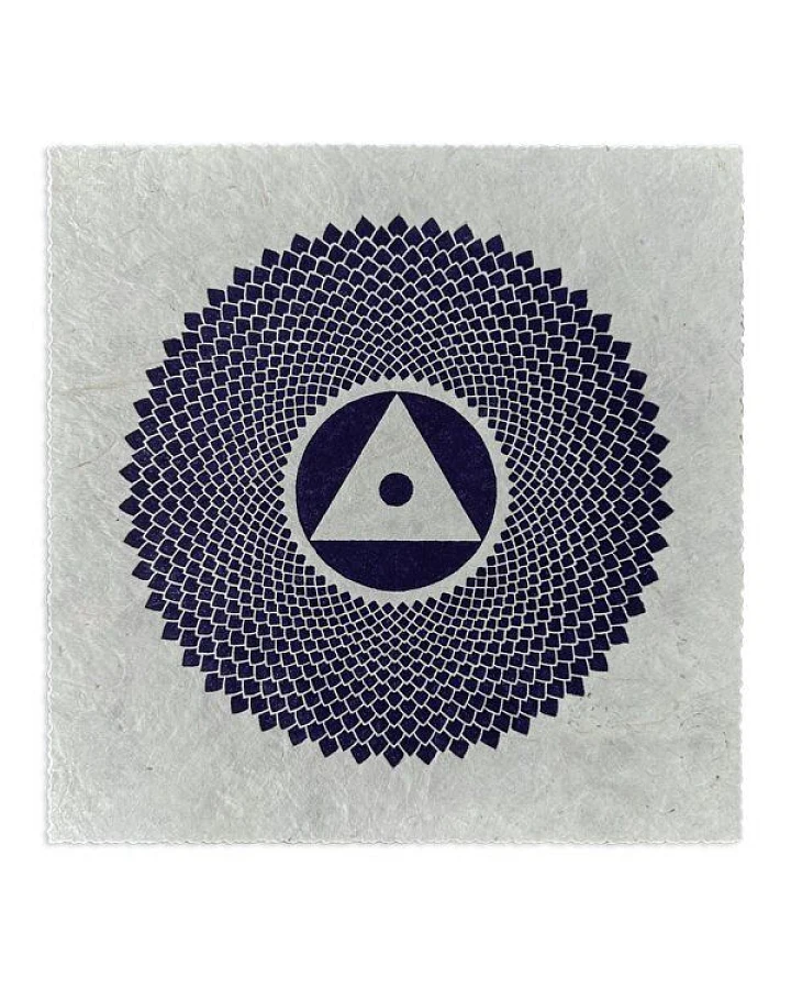 Veskor Cassiopeia SAHASRĀRA Chakra-Meditations-Linoldruck