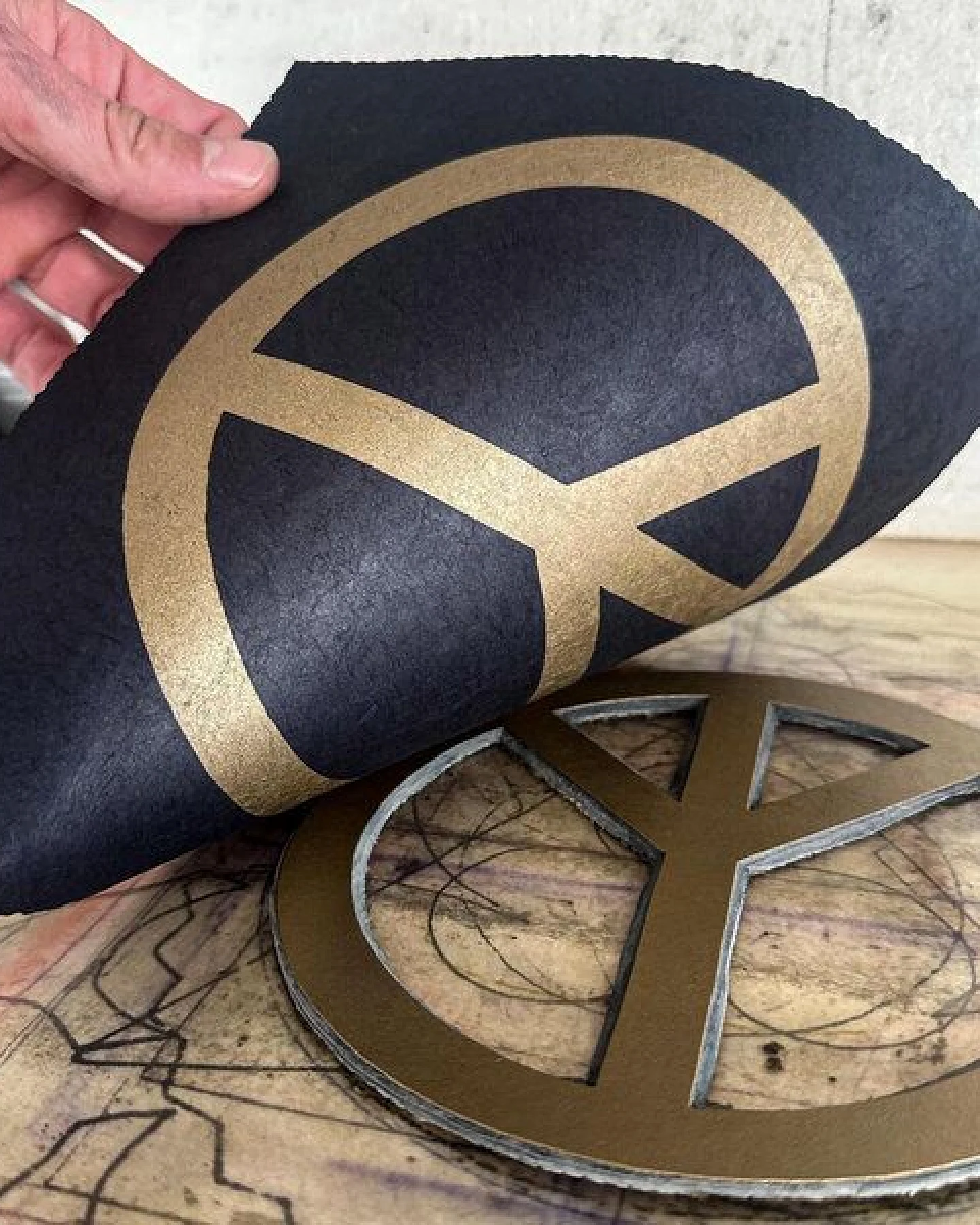 Veskor Cassiopeia THE REAL PEACE SIGN Linoldruck – Ansicht 2