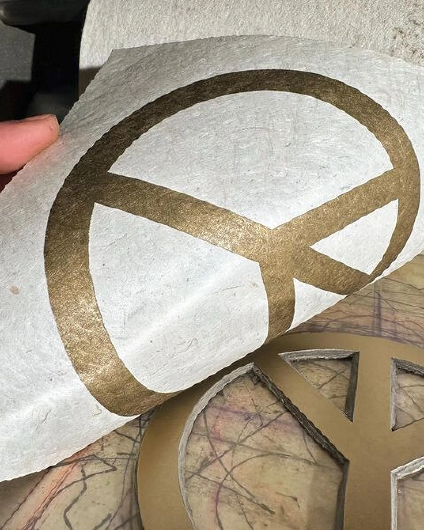 Veskor Cassiopeia THE REAL PEACE SIGN Linoldruck – Ansicht 4