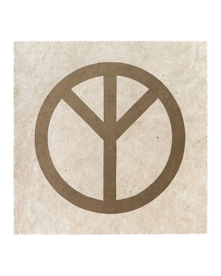Veskor Cassiopeia THE REAL PEACE SIGN Linoldruck