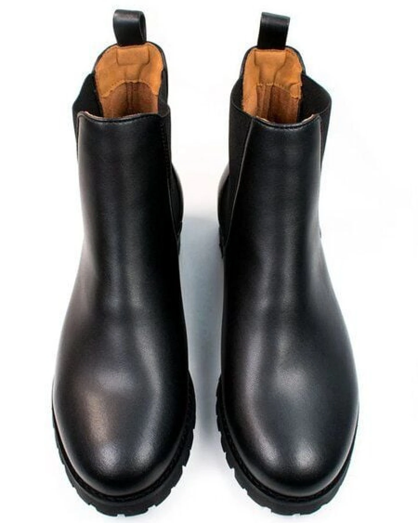 Will's Vegan Shop Weit geschnittene Luxe Deep Tread Chelsea-Stiefel – Ansicht 2