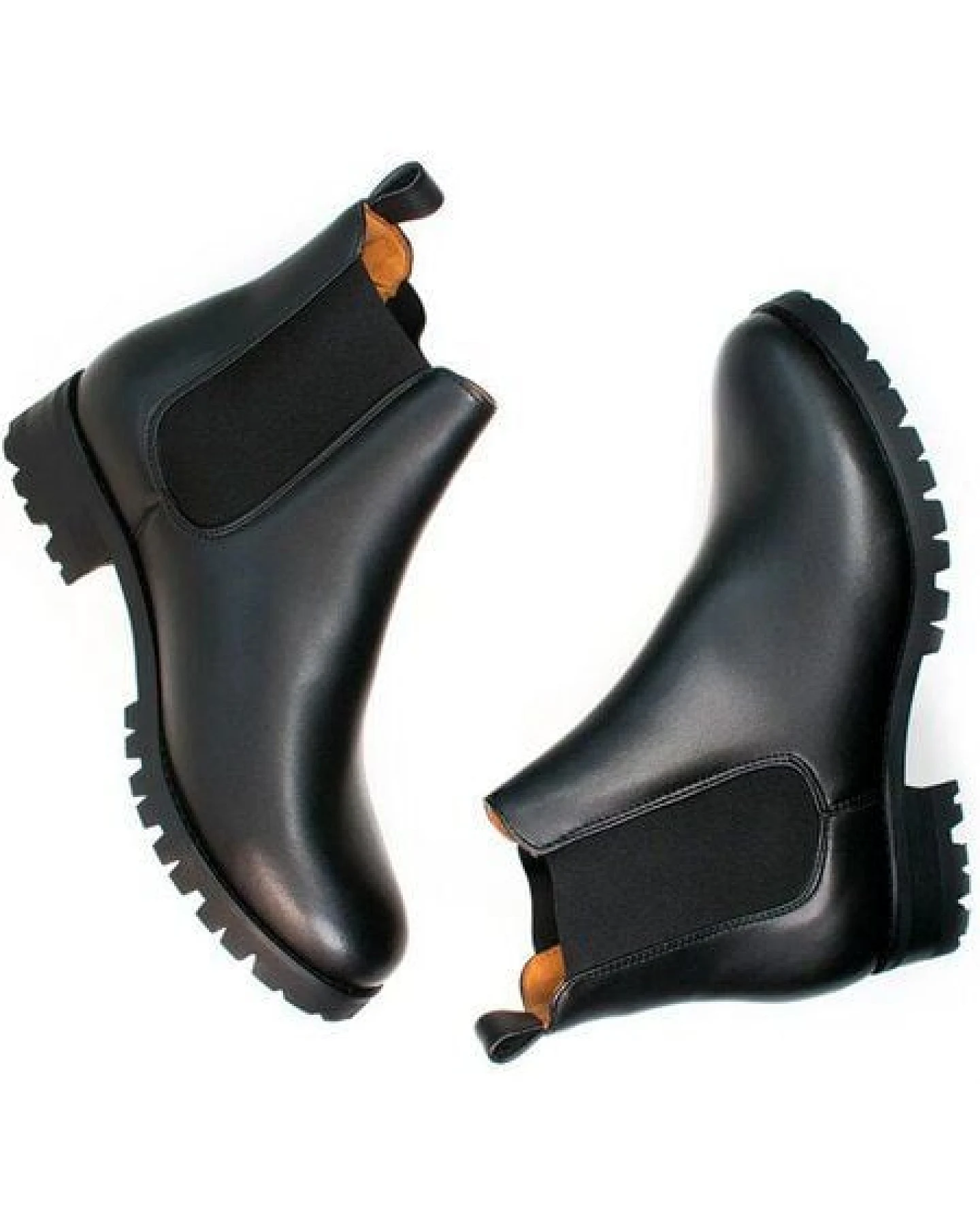 Will's Vegan Shop Weit geschnittene Luxe Deep Tread Chelsea-Stiefel – Ansicht 4