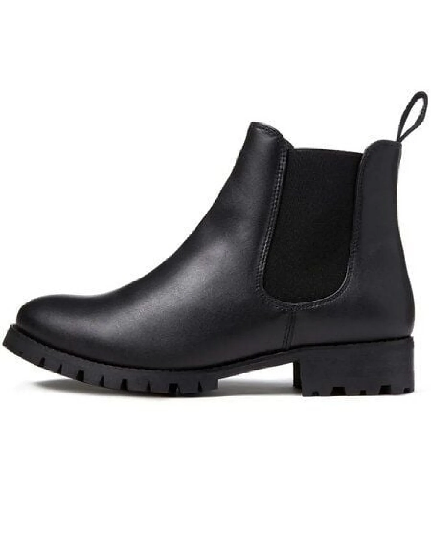 Will's Vegan Shop Weit geschnittene Luxe Deep Tread Chelsea-Stiefel – Ansicht 3