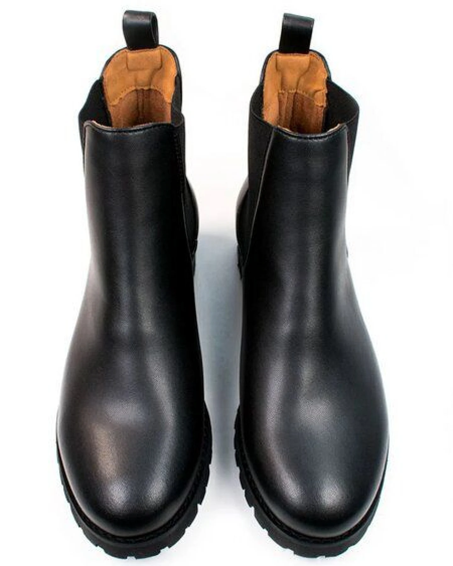 Will's Vegan Shop Weit geschnittene Luxe Deep Tread Chelsea-Stiefel – Ansicht 2