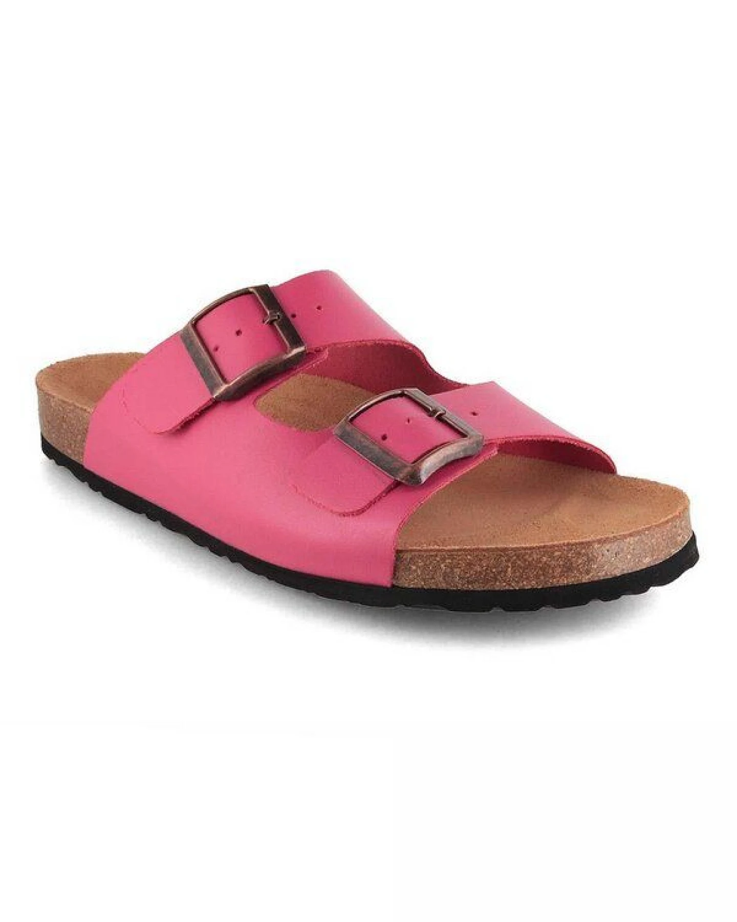Tuffeln Leder-Pantoletten Norderney mit anatomischem Kork-Fußbett Zweischnaller-Sandalen – Ansicht 3