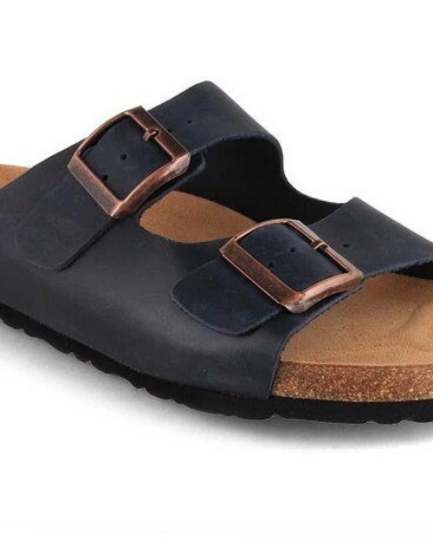 Tuffeln Leder-Pantoletten Norderney mit anatomischem Kork-Fußbett Zweischnaller-Sandalen – Ansicht 3