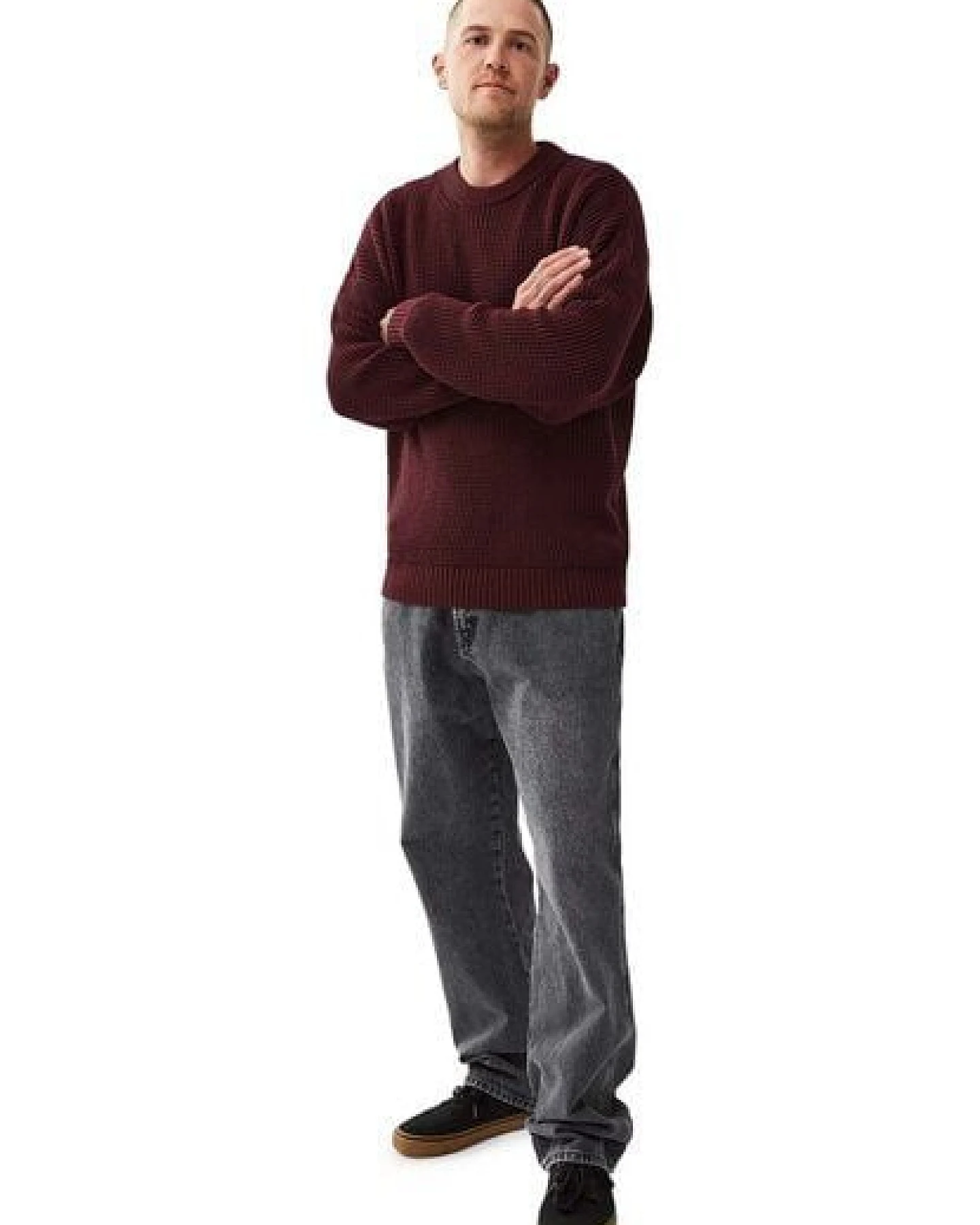 Honesty Rules Boxy Waffle Knitter Pullover – Ansicht 4