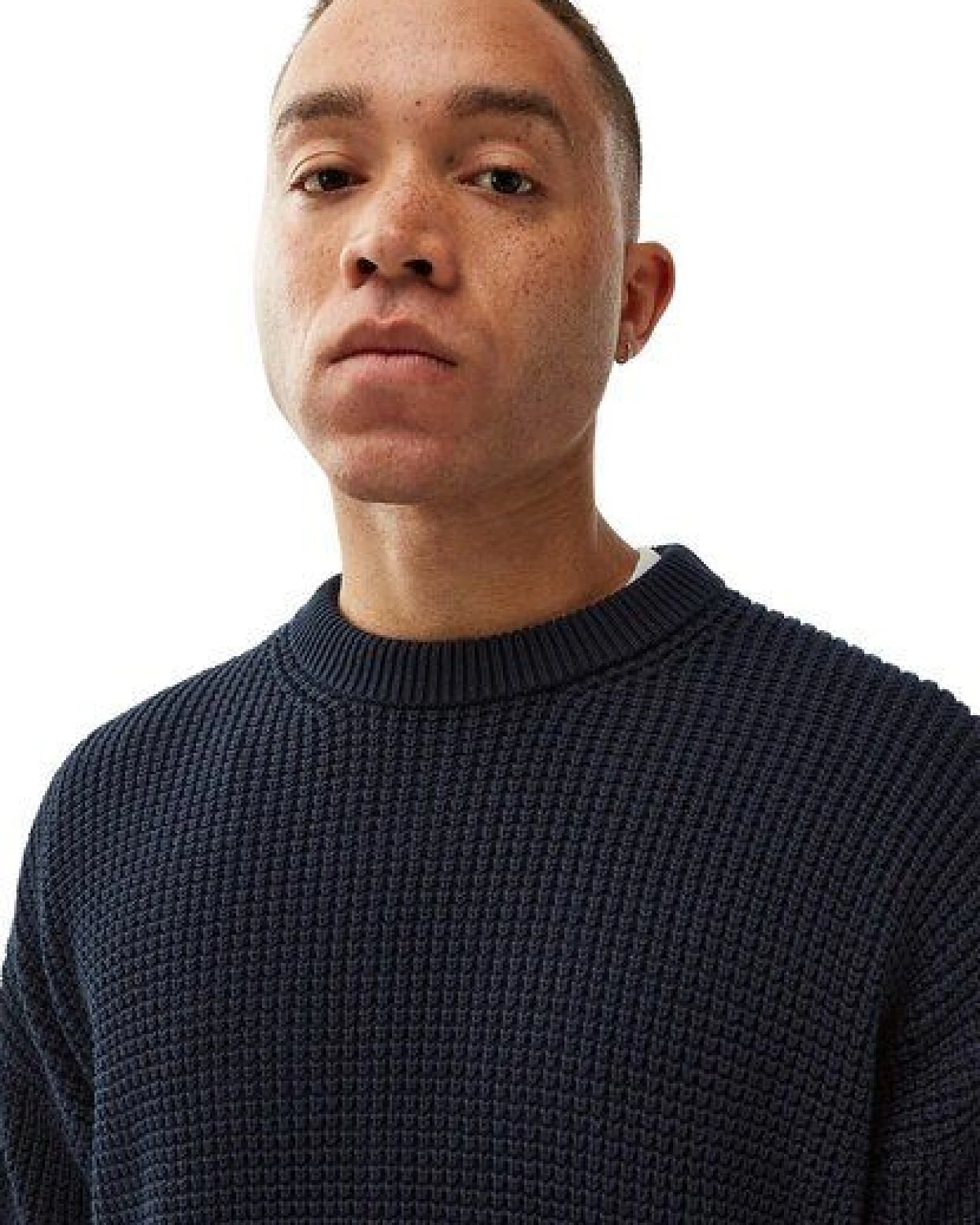 Honesty Rules Boxy Waffle Knitter Pullover – Ansicht 3