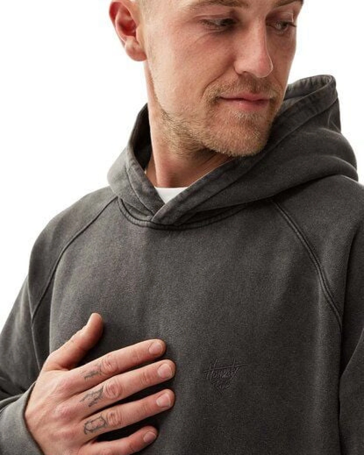 Honesty Rules Faded Raglan Hooded – Ansicht 2