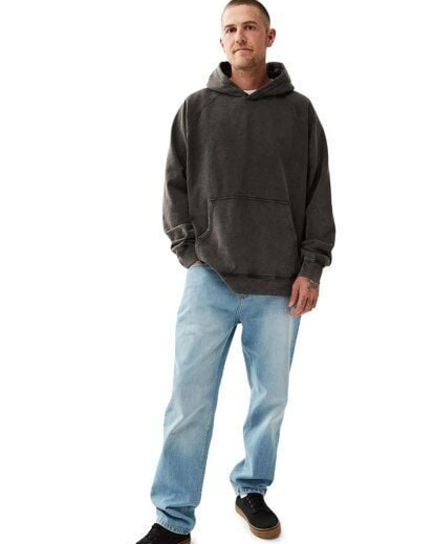 Honesty Rules Faded Raglan Hooded – Ansicht 3