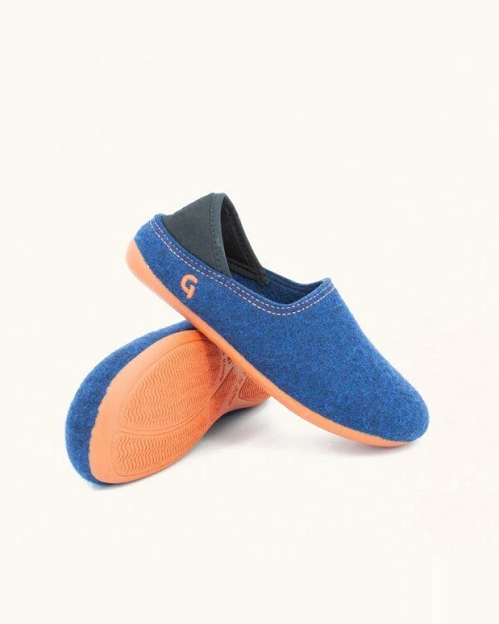 Gottstein Kinder-Hausschuh Wool Slip-on Kids aus 100% Schurwolle mit rutschfester Gummisohle - Perfekt für Kita, Kindergarten & Schule