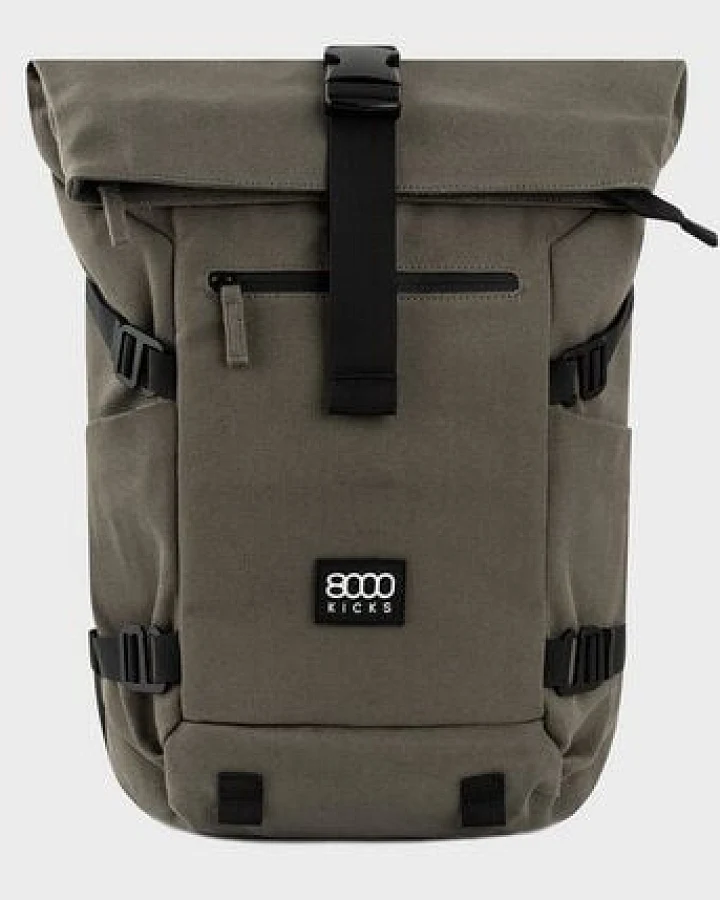 8000Kicks Nomaden-Rucksack in Dunkelgrün, Ganz in Schwarz, Schwarz und Beige & Grün