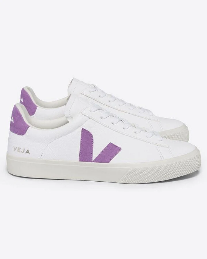 Veja Damen-Sneaker Campo Chromfree Extra White Mulberry