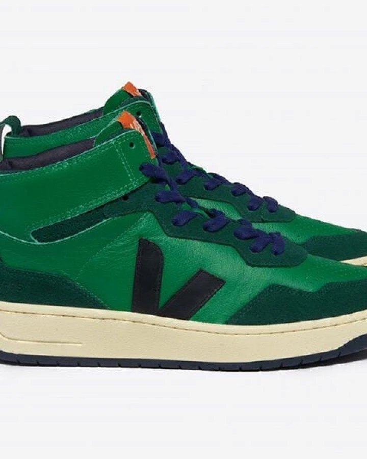 Veja Herren-Sneaker V-95 OT Leather Emeraude Black