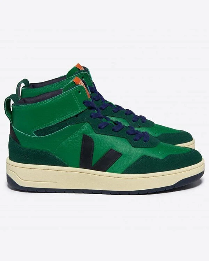 Veja Herren-Sneaker V-95 OT Leather Emeraude Black