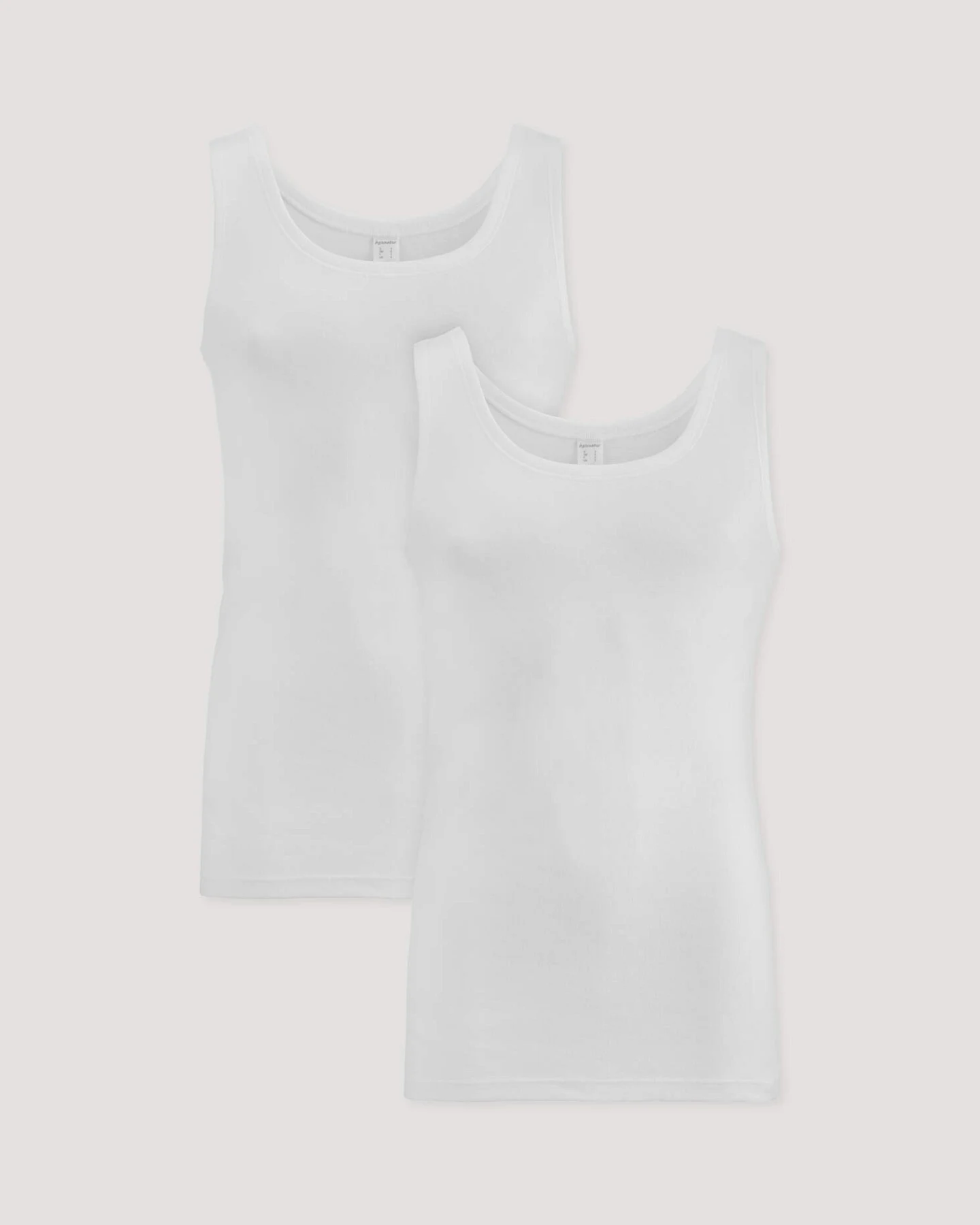 hessnatur Herren Athletic Shirt im 2er-Pack PURE NATURE aus Bio-Baumwolle - weiß - Größe 5 = M – Ansicht 3