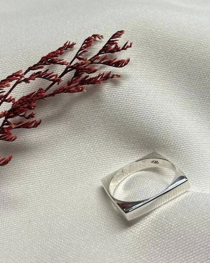 pakilia Ring "Cuadro liso" #8