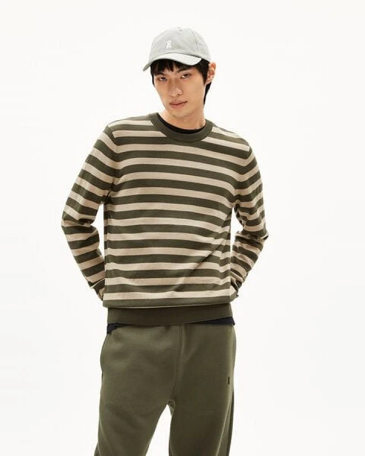 ARMEDANGELS LOUKAA FINE STRIPES Herren Pullover aus Bio-Baumwolle
