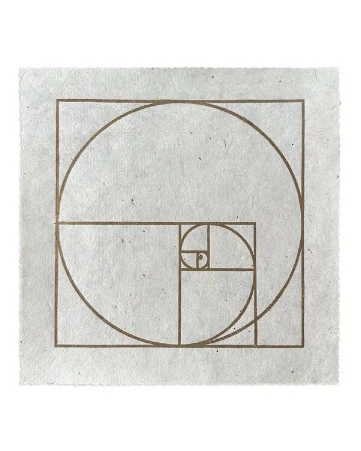 Veskor Cassiopeia FIBONACCI SEQUENZ Heilige Geometrie Linoldruck
