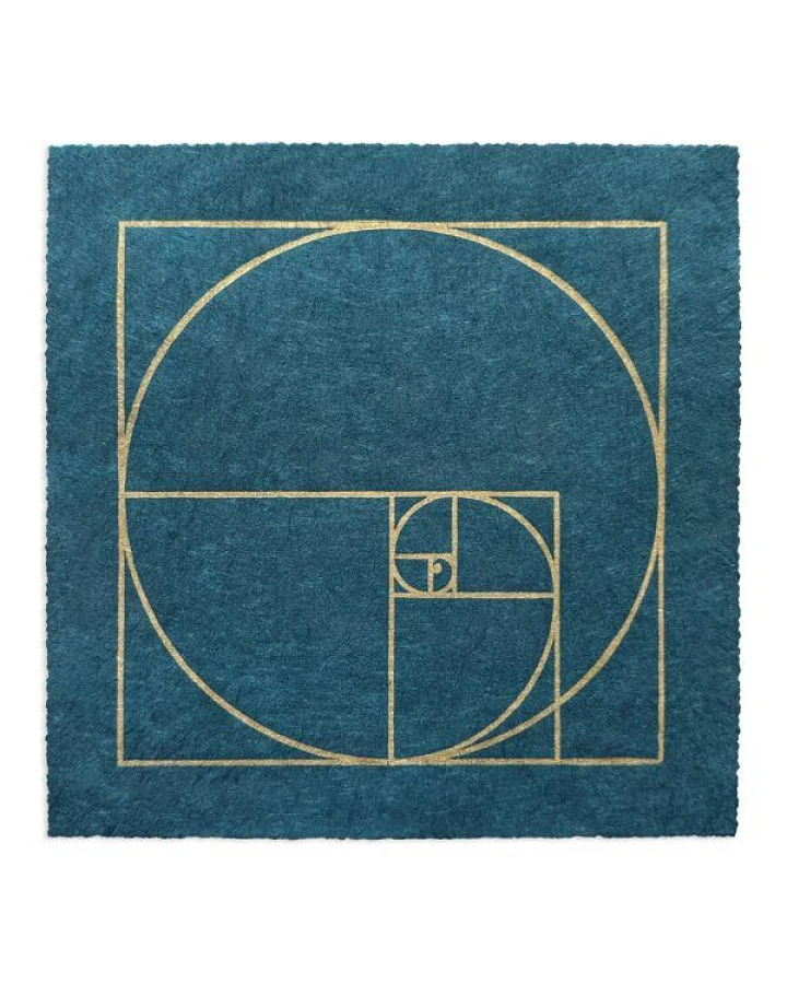 Veskor Cassiopeia FIBONACCI SEQUENZ Heilige Geometrie Linoldruck