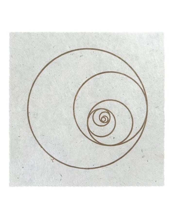 Veskor Cassiopeia FIBONACCI KREISE Heilige Geometrie Linoldruck