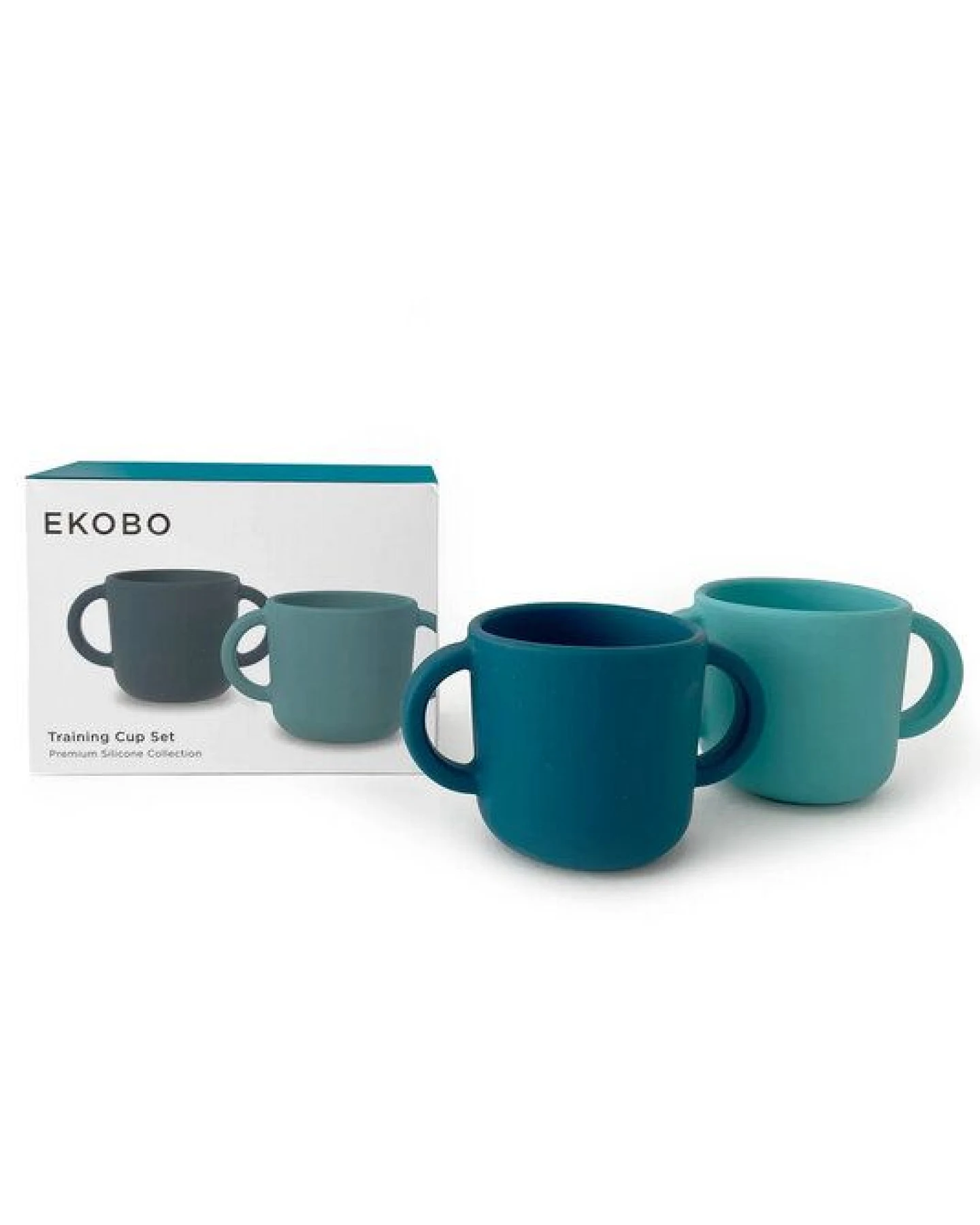 EKOBO 2er-Set Trainingsbecher aus lebensmittelechtem Premium Silikon – Ansicht 2