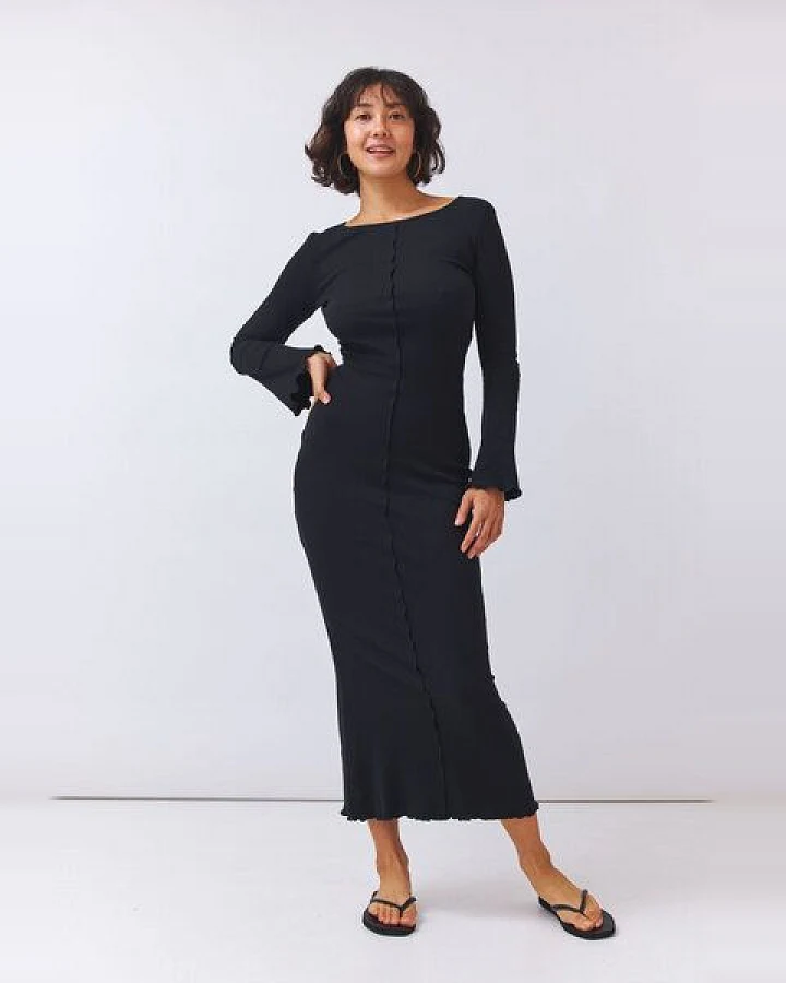 Baìge the Label Bastienne - Langes Kleid mit Ziernaht